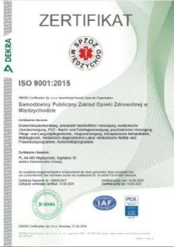 Zertyfikat ISO 9001:2015